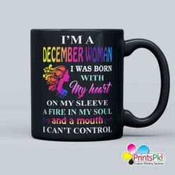 Personalized birthday Mug for december woman, Gift for December Birthday Woman