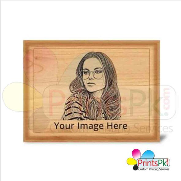 Custom engraved wood picture frame