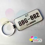 Ict number plate keyring