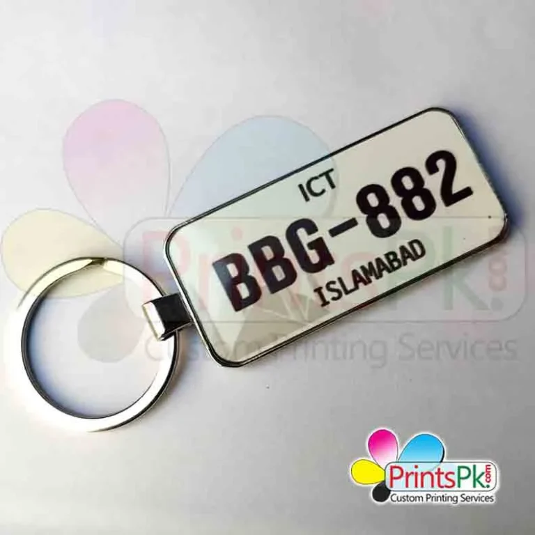 Ict number plate keyring