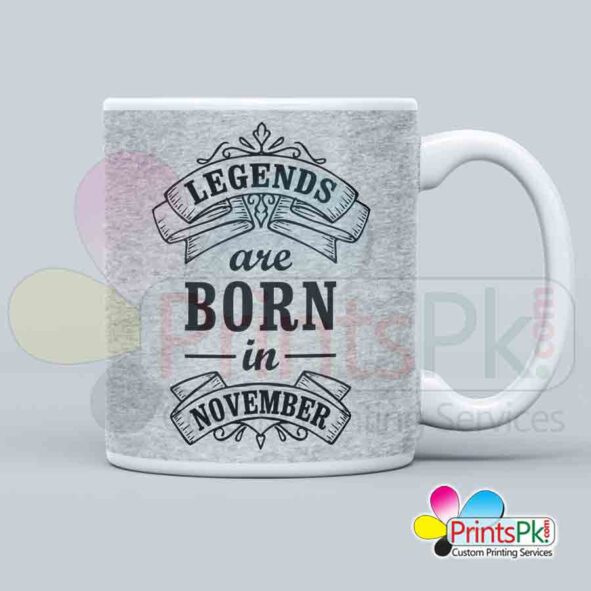 Legends are born in november mug, personalized mug for november birthdays