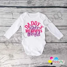 daddy's girl mommy's world baby girl romper