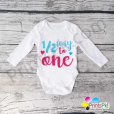 half birthday baby romper