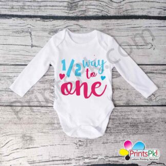 half birthday baby romper