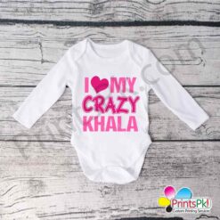 i love my crazy khala romper for baby