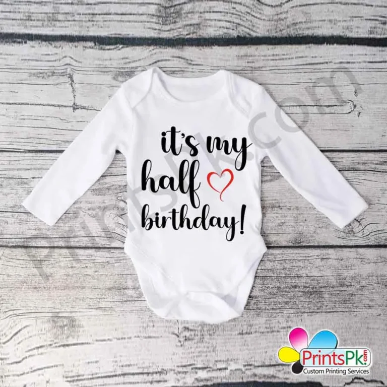 Half birthday baby romper