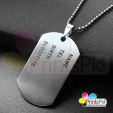 Name, Logo or Picture Engraved Tag Pendant