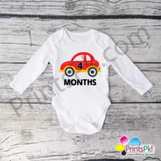 Unique 4 months baby romper, 4 Months Birthday Baby Romper