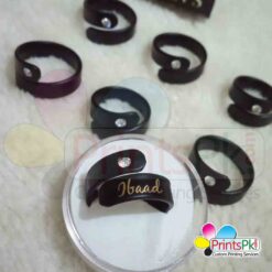 Customized name engraved ring, name stone band ring online