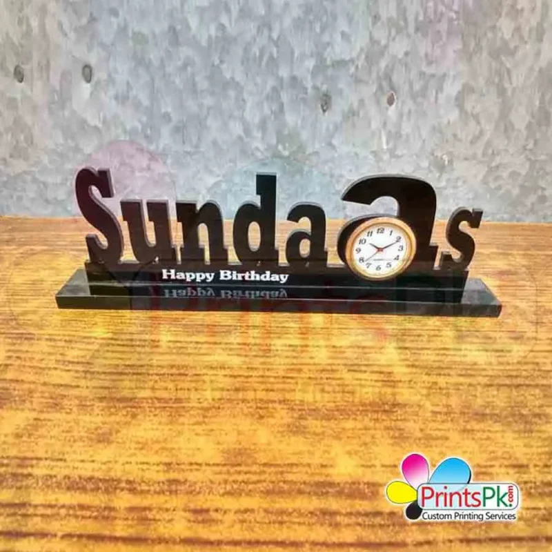 Customized Name Table CLock, Table Decor name Clock