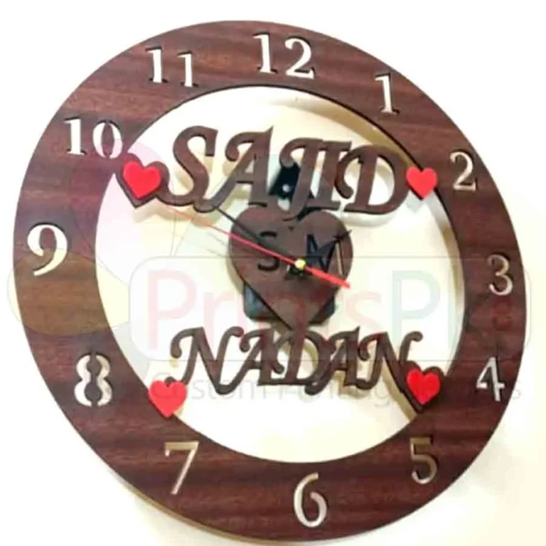 Customized Acrylic Your Name Wall Clock