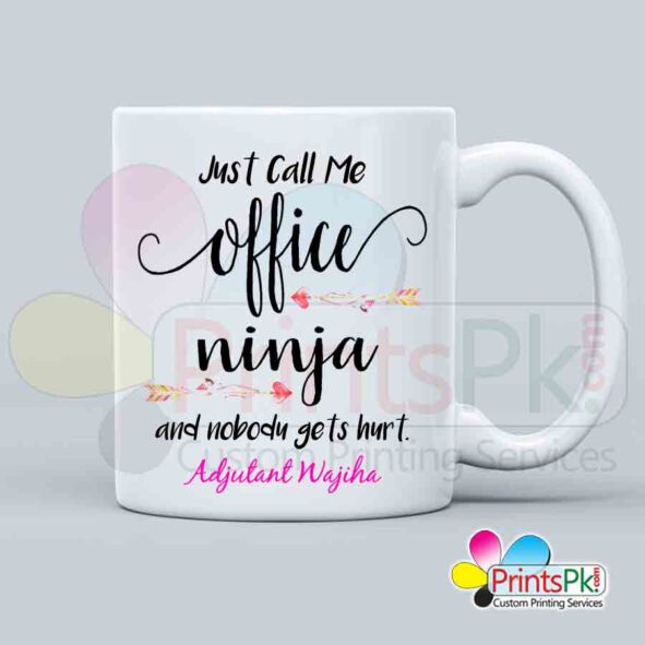 just call me office ninja and nobody gest hurt mug, Adjutant Mugs