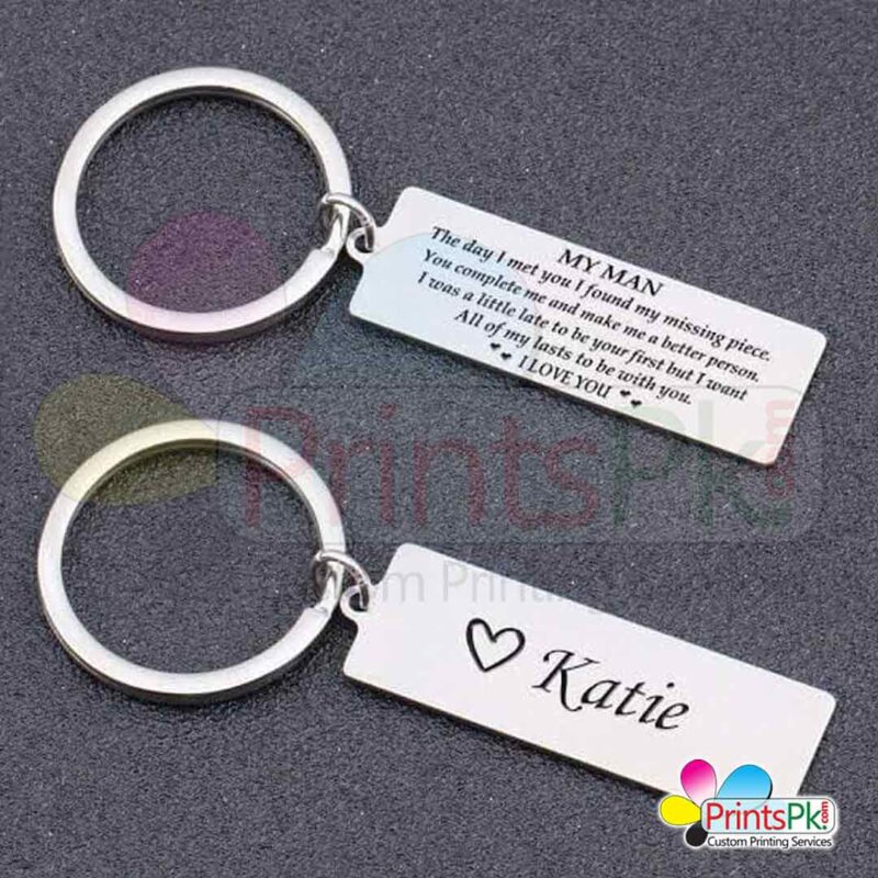 Customized Text Metal Keychain, personalized name metal keychain