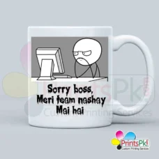 sorry boss meri team nashay me h mug