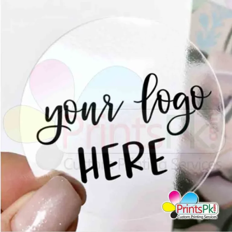 Transparent Round Stickers, Your Logo Stickers and labels Printing in Pakistan