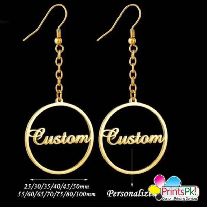 Name Earrings, Customized name unique earrings