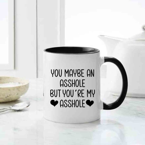You maybe an asshole but you are my asshole mug, inappropriate thoughts mugs